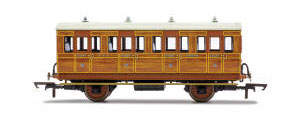 R40103 - Hornby GNR, 4 Wheel Coach, 1st Class, Fitted Lights, 1534 - Era 2