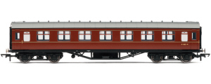 Hornby Model Railway Coaches - Hornby BR (Ex-LMS) Corridor 3rd Class, Maroon - R4235C