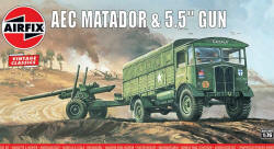 Airfix - AEC Matador and 5.5 inch Gun - 1:76 (A01314V)