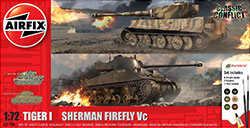 Airfix - Classic Conflict Tiger 1 vs Sherman Firefly - 1:72 (A50186)