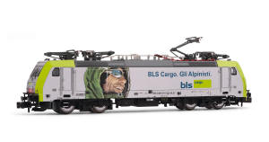 Arnold - BLS Cargo, electric locomotive class RE 486 for multi-national service, loco with advertising “Die Alpinisten / Gli Alpinisti” - HN2116