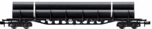 Arnold N Guage Model Railway - Hornby International - HN6027 DB Flat Wagons. Loaded with Steel Pipes X2