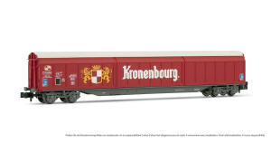 Arnold N Guage Model Railway - Hornby International - HN6137 SNCF, 4-axle sliding wall wagon “Kronenbourg”