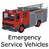 Diecast Model Emergency Service Vehicles - 1:76 OO Gauge Model Railway Fire Engines