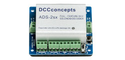 DCC Concepts - Universal Solenoid Accessory Decoder (2 Output) - DCD-ADS2FX