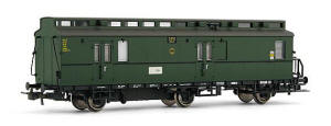 Electrotren HO Guage Model Railway - Hornby International - HE6406 3-axle Postwaggon “Mainz” 3912 3b/12,5 - current Museumsversion