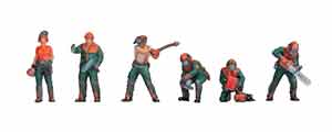 Noch - Forest Workers (6) - 3D Themed Figure Set (N-Gauge) - N35105
