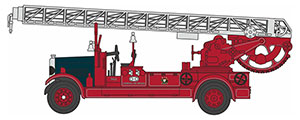 76TLM008 - Oxford Diecast Leyland TLM Liverpool Fire Brigade
