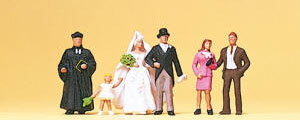 Preiser - Protestant Wedding Group (6) Exclusive Figure Set - 10057