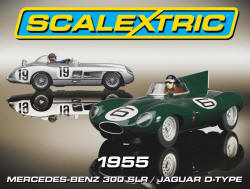 Scalextric 1955 Mercedes-Benz 300 SLR and Jajuar D-Type Limited Edition Pack - C3058A