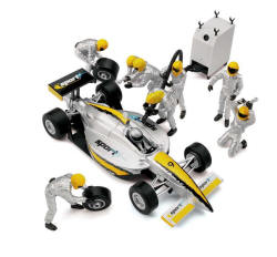Scalextric Pit/Wheel Crew plus Indy Silver