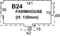 Superquick Model Card Kits - B24 Greystokes Farm House Plan